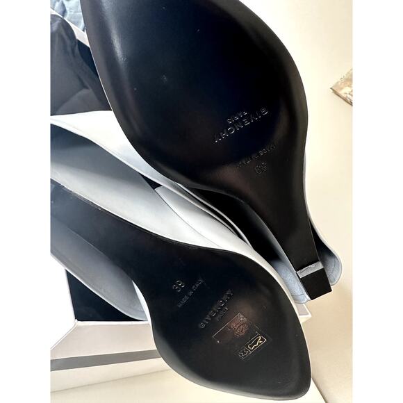 Givenchy Shark Lock Knee High Boots Womens Size 39 Grey Leather New Shoes - Picture 4 of 16